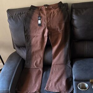 Fashion Nova High Rise Brown Jeans